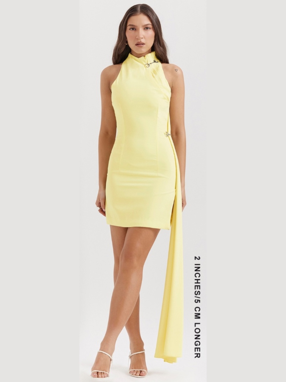 NEW House of CB Marla Dress Lemon Large+ (XL) Tall Length